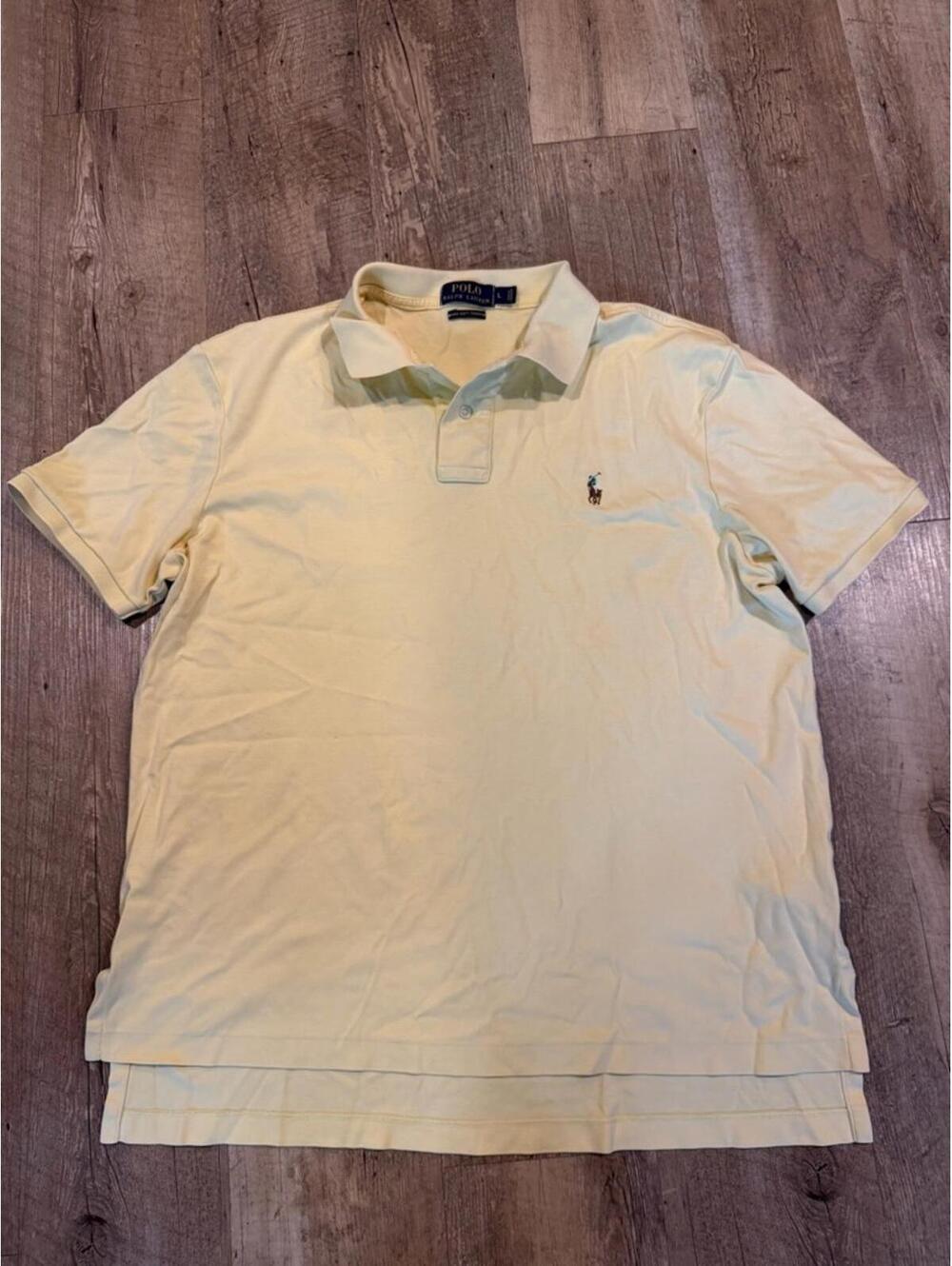 Polo Ralph Lauren Short-Sleeve Cotton Polo Shirt Butter Yellow Large